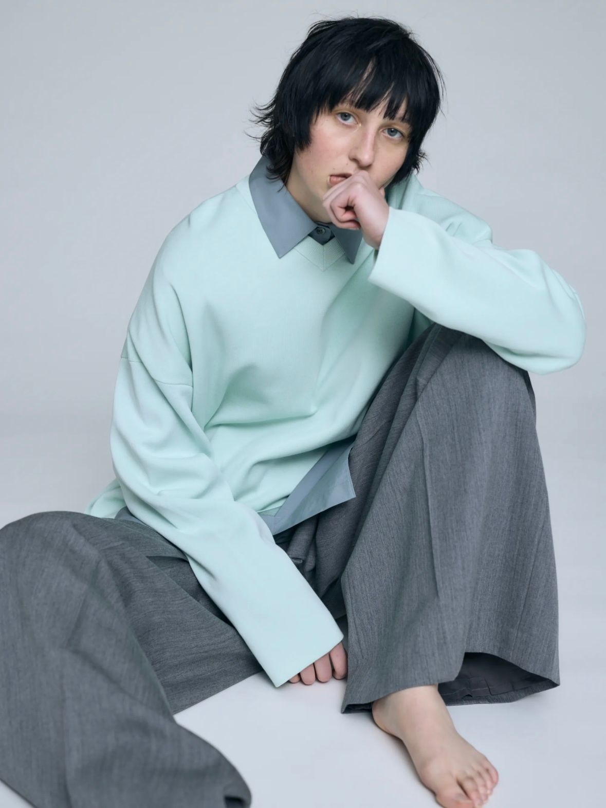 V-NECK PULLOVER / プルオーバーニット / ミント / 2026SS new