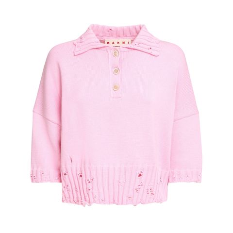 手刺繍マルニシンボル入り ポロシャツ / ピンク / 25SS new