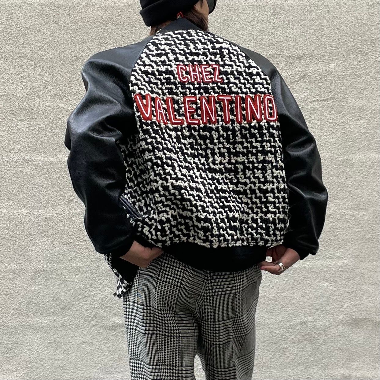 VALENTINO - パッチ付き ウール ツイード ボンバージャケット