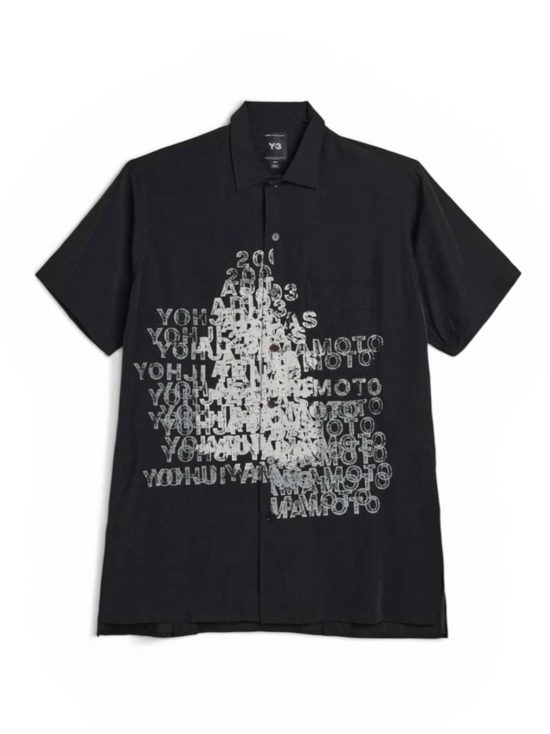 Y-3 PLACED GRAPHIC SHORT SLEEVE LONG SHIRT/ Y-3 プレイスト グラフィック ショートスリーブ ロングシャツ/ BLACK/ 2026SS NEW