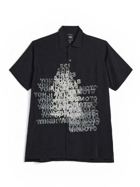 Y-3 PLACED GRAPHIC SHORT SLEEVE LONG SHIRT/ Y-3 プレイスト グラフィック ショートスリーブ ロングシャツ/ BLACK/ 2026SS NEW