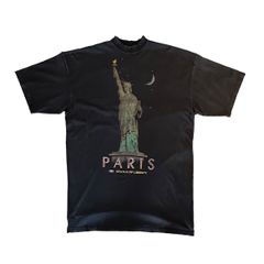 PARIS STATUE OF LIBERTY Tシャツ / ブラック / ユニセックス / 24AW NEW