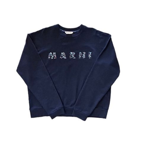 プリントモチーフ スウェット シャツ / スウェットシャツ / レギュラーフィット / ブルー / メンズ / オーガニックコットン