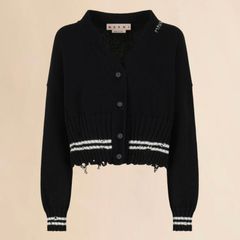 ディシェベルト調 コットン製 カーディガン / ブラック / 25aw new