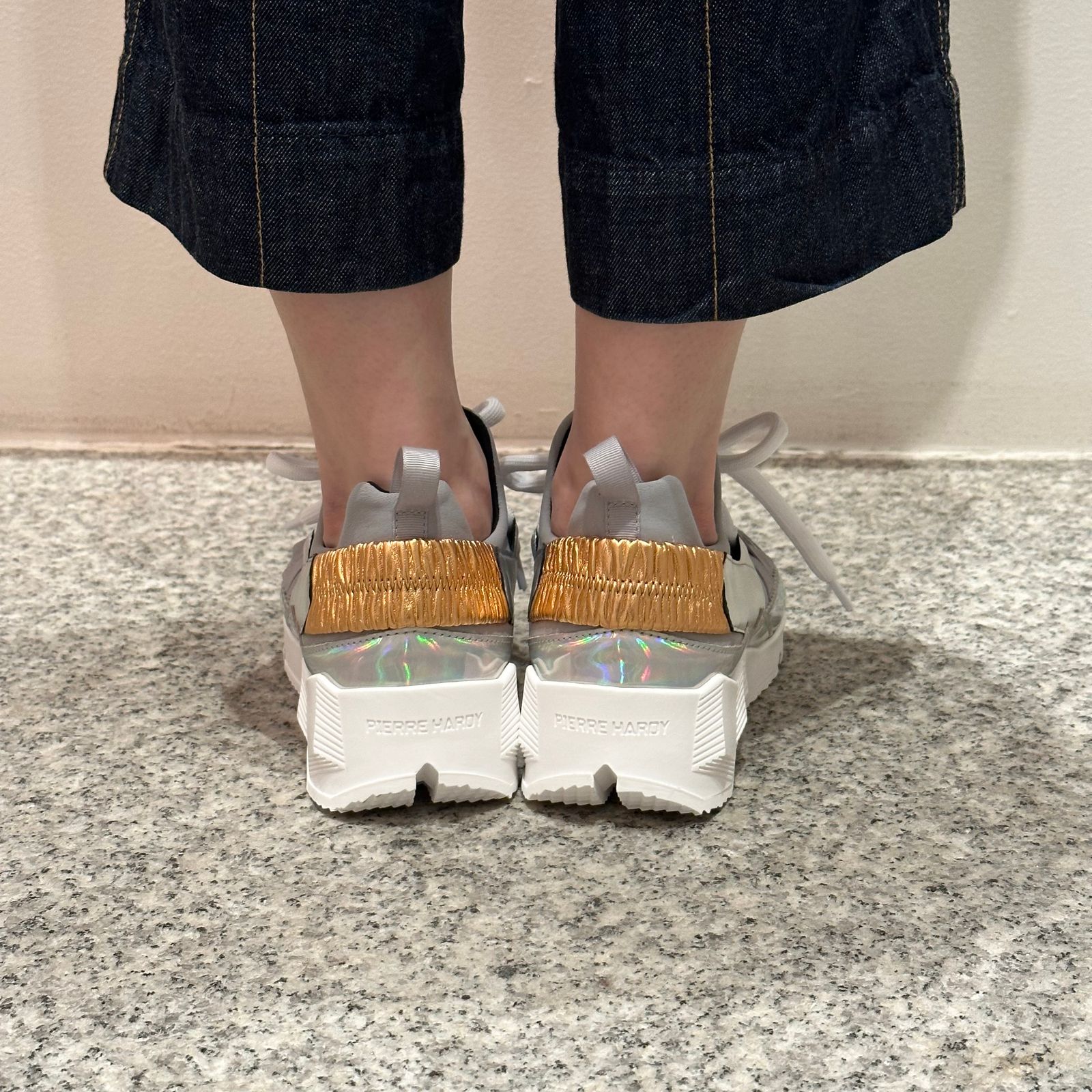 Trick comet sneaker / スニーカー/ トリックコメット / レザー / シルバー / グレー