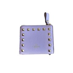 Rock studs grained calfskin small wallet / ミニ財布 / 二つ折り / ロックスタッズ / レザー / カーフレザー / ラベンダー