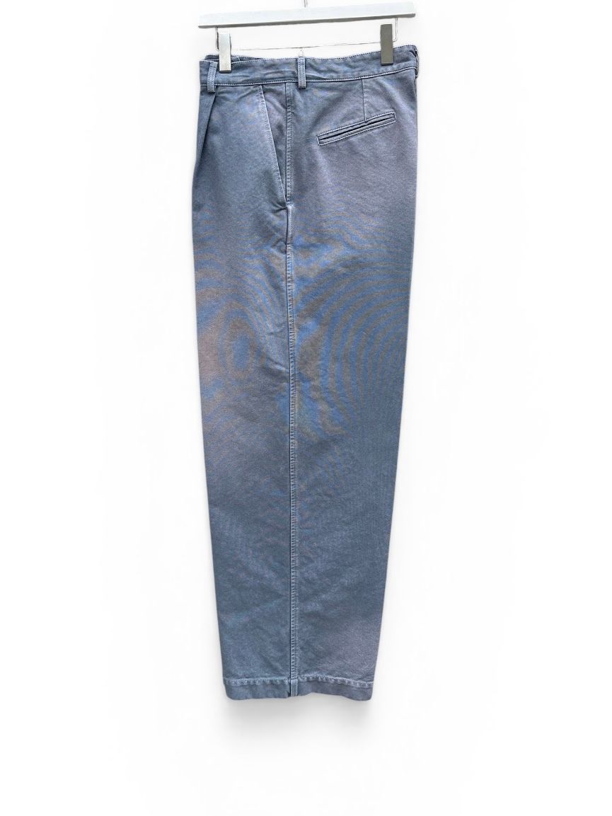 ブルー コットンワイドレッグパンツ/ 2026SS NEW