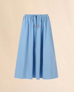 オーガニックポプリン ドローストリングスカート / ウィメンズ / スカート / ブルー / 2026ss NEW