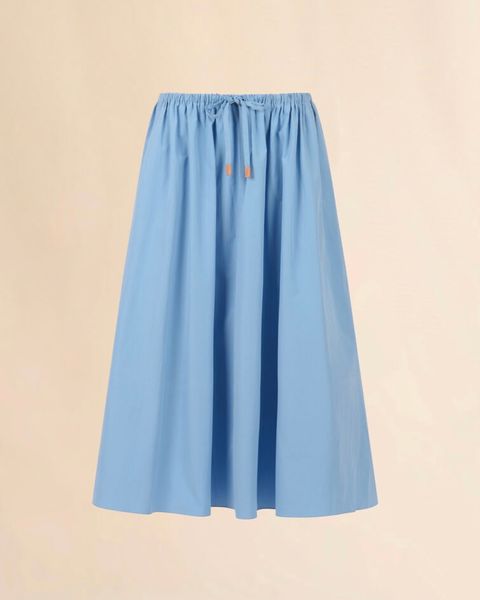 オーガニックポプリン ドローストリングスカート / ウィメンズ / スカート / ブルー / 2026ss NEW