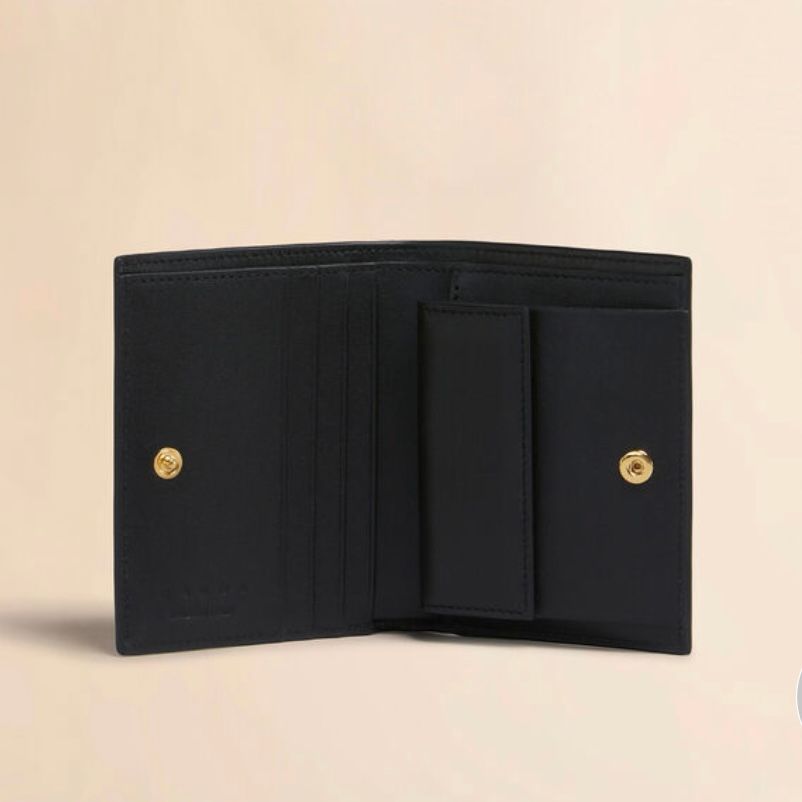 レザー製 Envelope 二つ折り財布 / ブラック / 25aw new