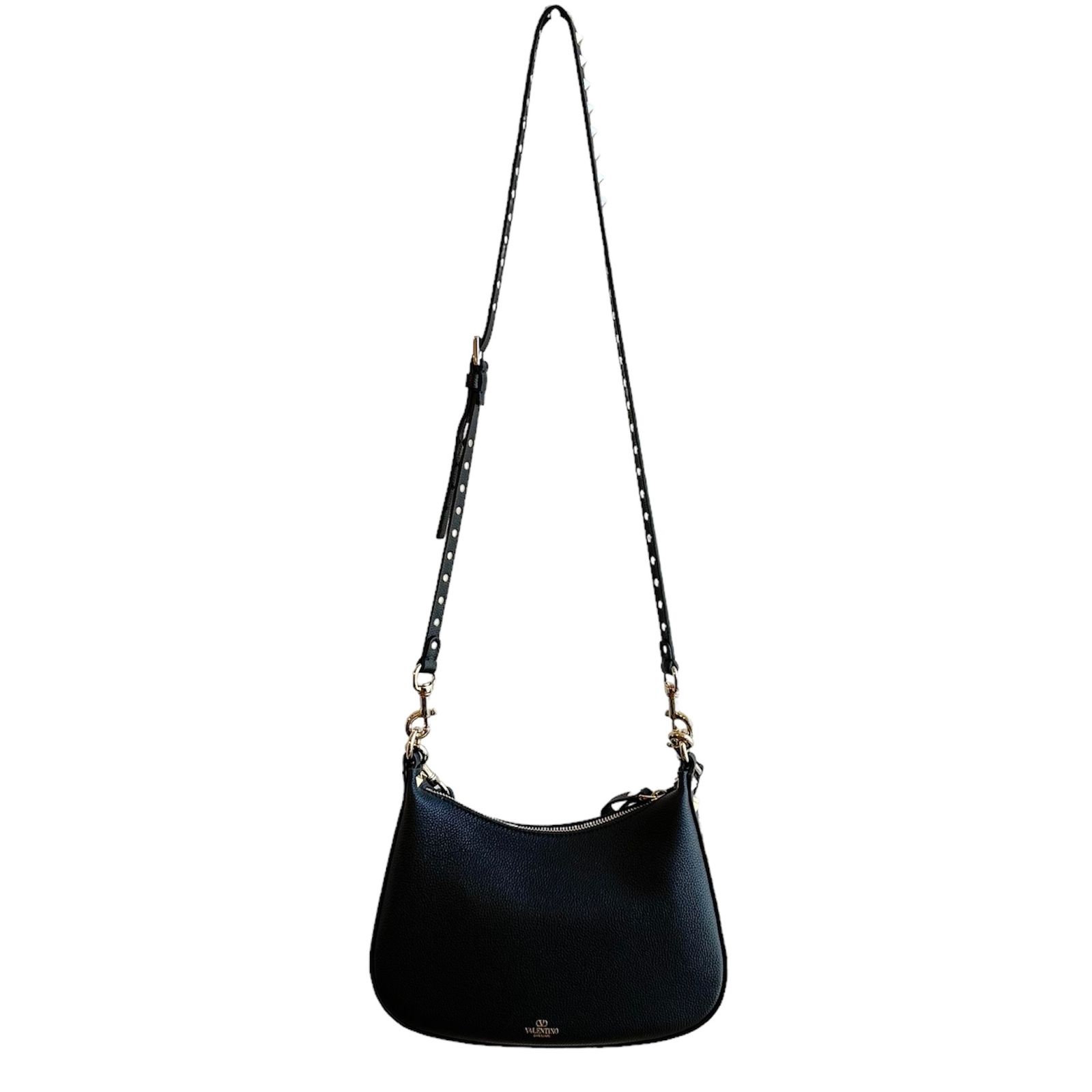 Rock studs grained Calfskin hobo bag / バッグ / ショルダーバッグ / ハンドバッグ / 2way / ロックスタッズ / ブラック