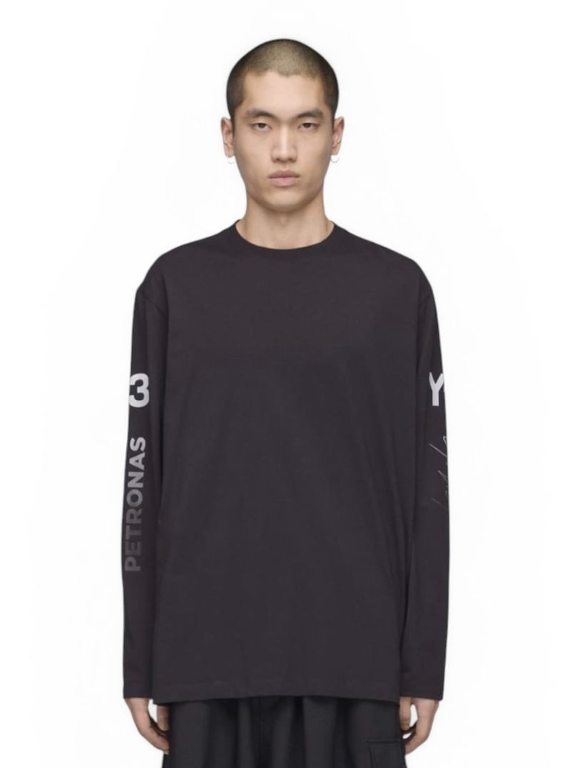 Y-3 MERCEDES-AMG PETRONAS FORMULA 1 TEAM CHAOS LOGO LONG SLEEVE TEE/ ロングスリーブ ティー/ BLACK/ 2026SS NEW