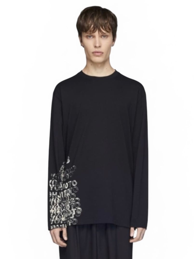 Y-3 PLACED GRAPHIC SHY-3 GFX LONG SLEEVE TEE/ Y-3 グラフィック ロングスリーブ ティー/ BLACK/ 2026SS NEW