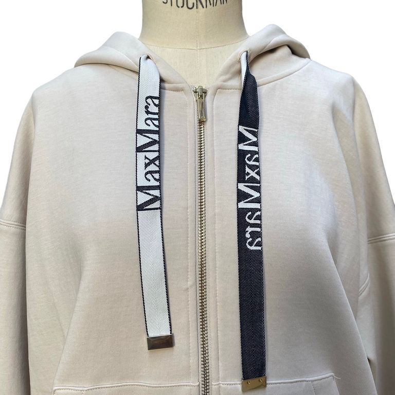極美品】24SS MaxMaraマックスマーラ 3Dロゴ ジップアップパーカー