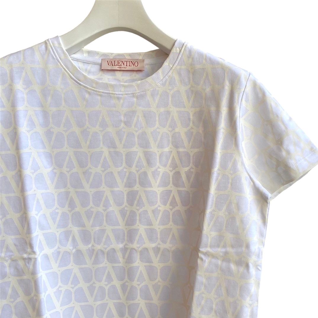VALENTINO - Toile iconographe all over print cotton T-shirt