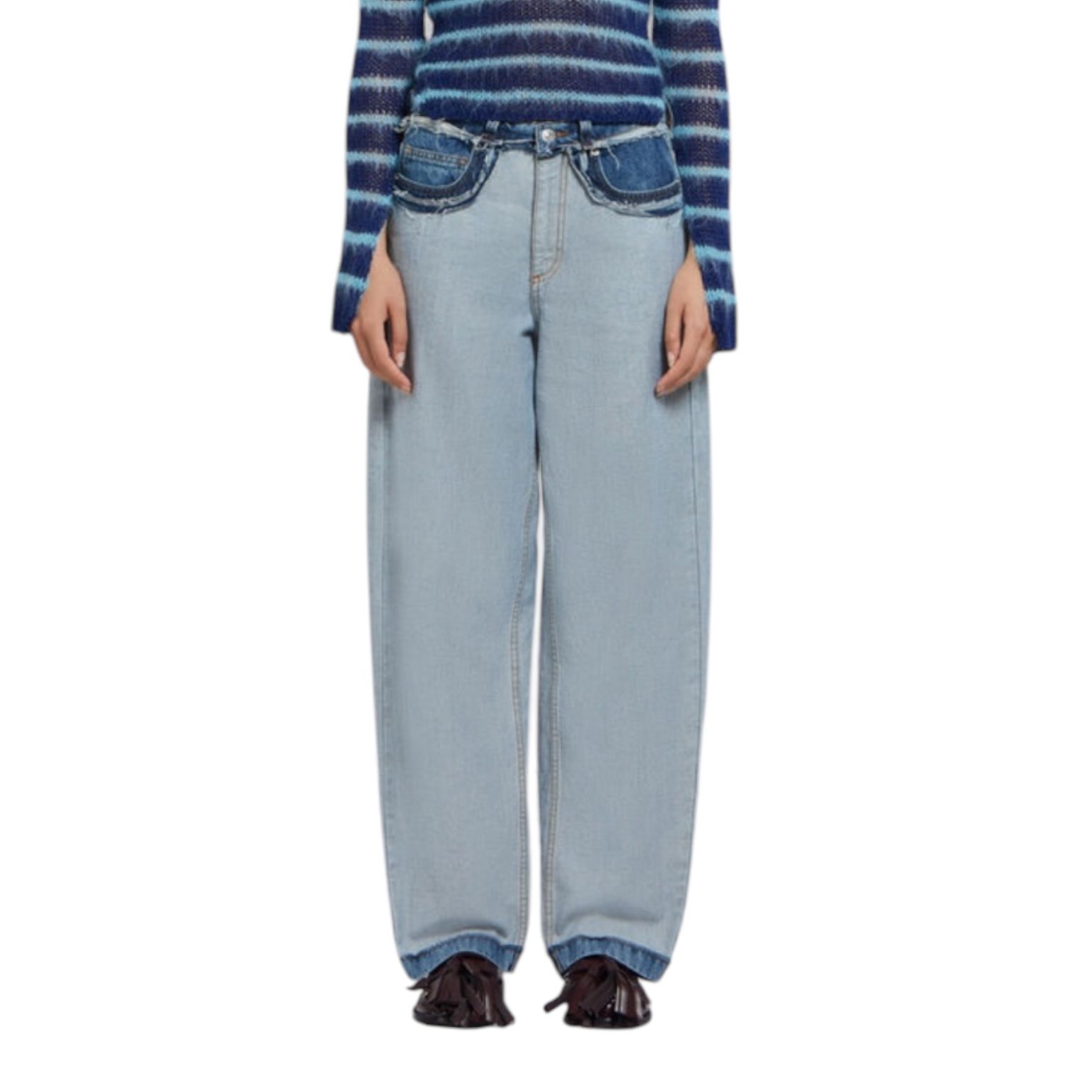 インサイドアウト デニム製キャロットジーンズ / ブルー / 25SS new