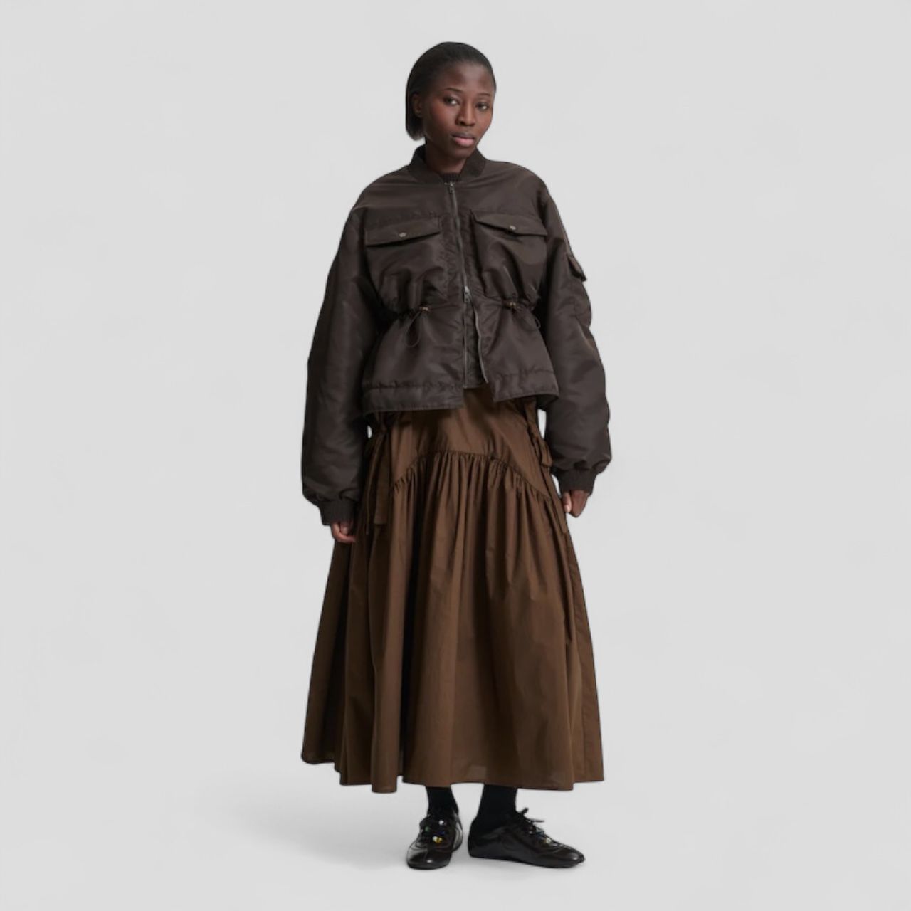 BIRDIE JACKET バーディージャケット / ボンバージャケット テクニカル ナイロン / ブラウン / 2025 AW NEW