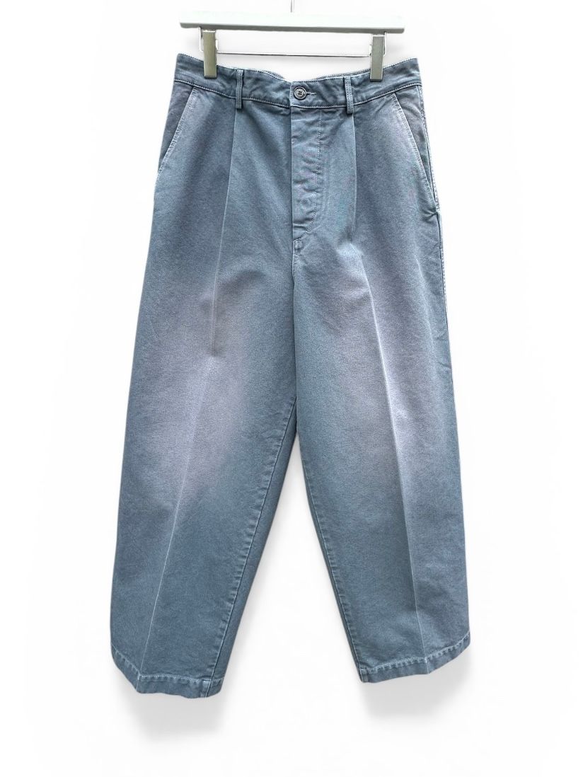 ブルー コットンワイドレッグパンツ/ 2026SS NEW