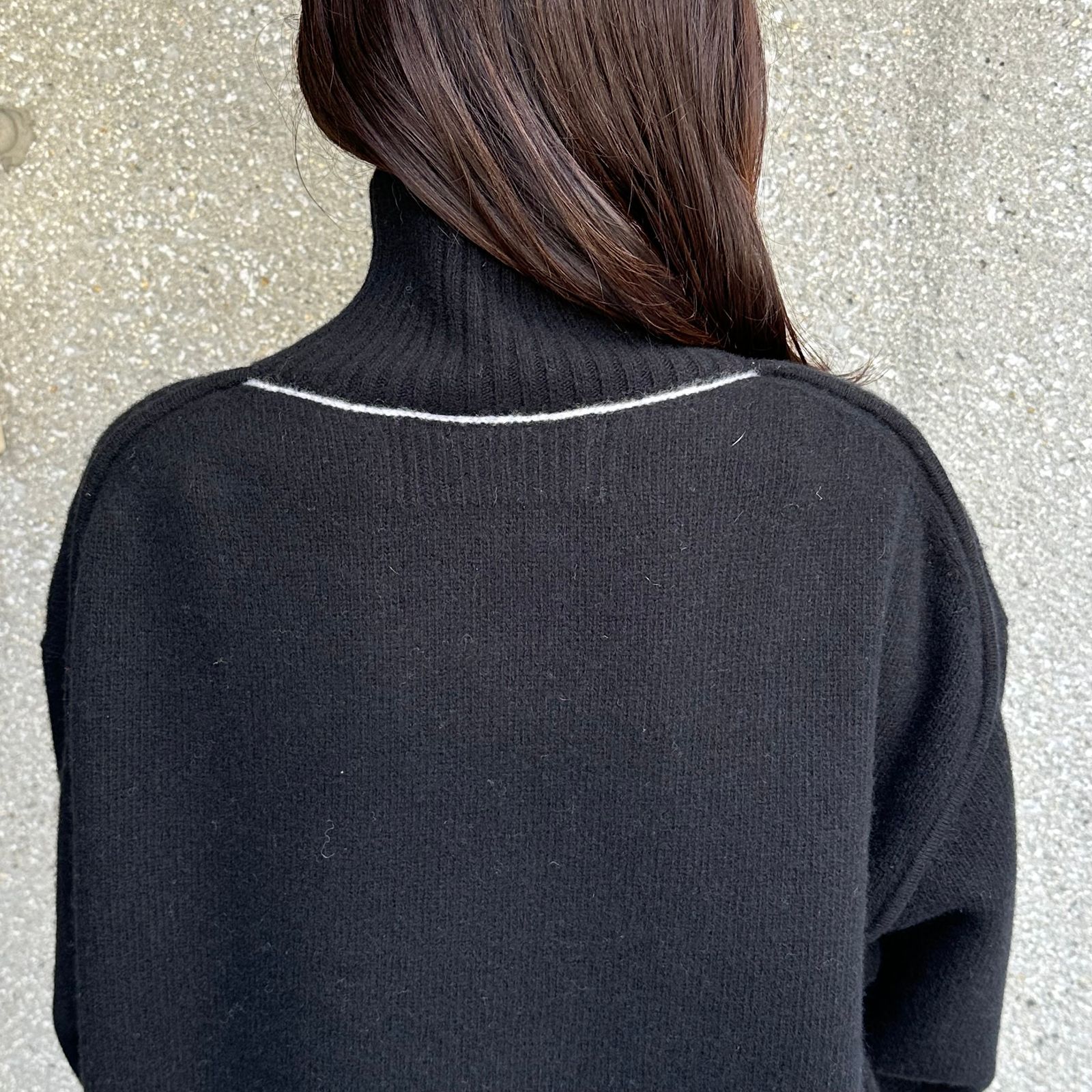 stand neck sweater / ニット / タートルネックセーター / ブラック