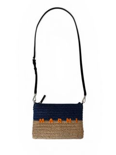 ツートンラフィア/ロゴ入り/ミニショルダーバッグ/ 2026SS NEW