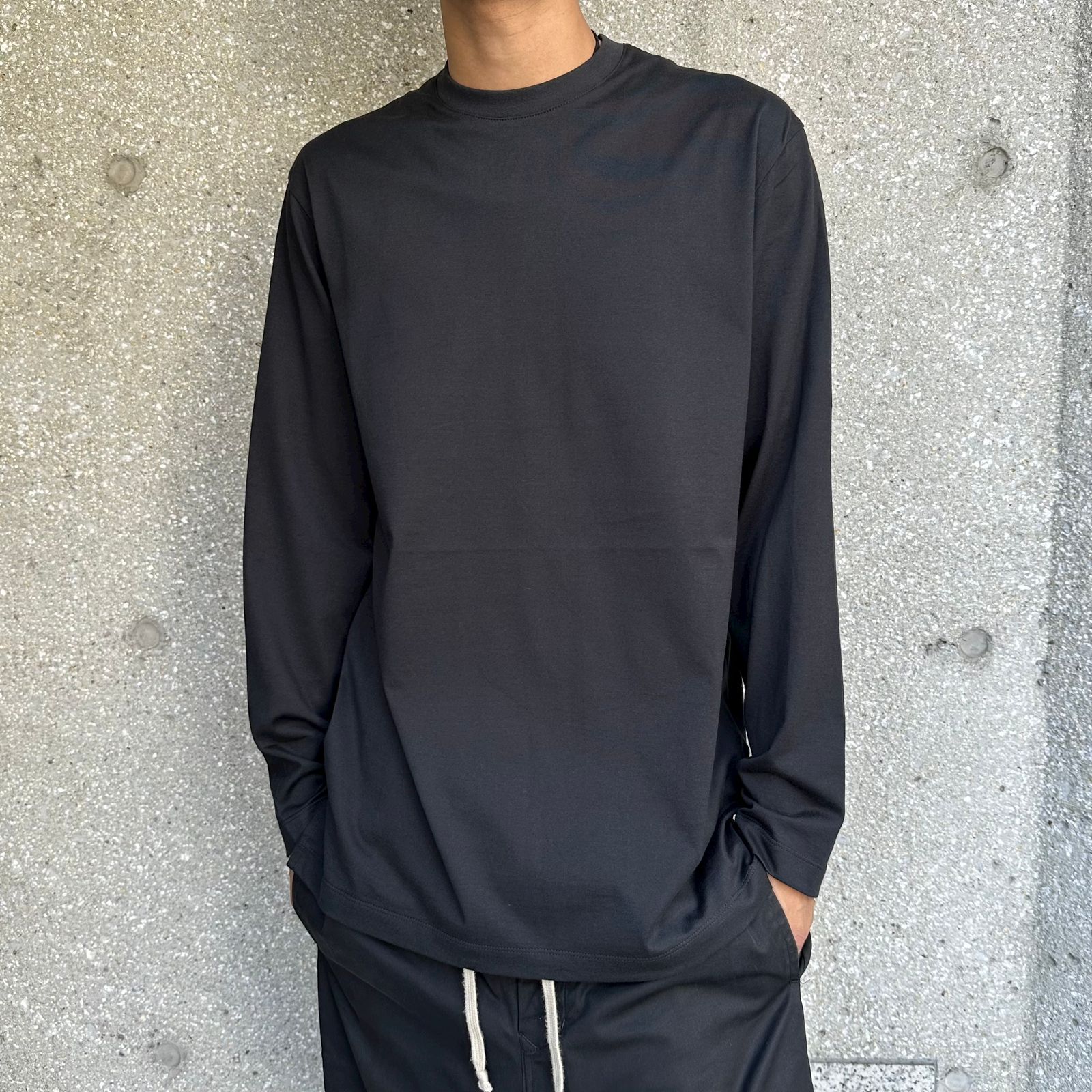 LS TEE / ロングスリーブス / コットン ロングTシャツ / ルーズフィット / ブラック