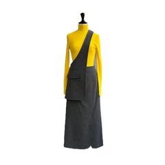 ONE-SHOULDER POCKET SKIRT / スカート / Aラインシルエット / レディース / グレー