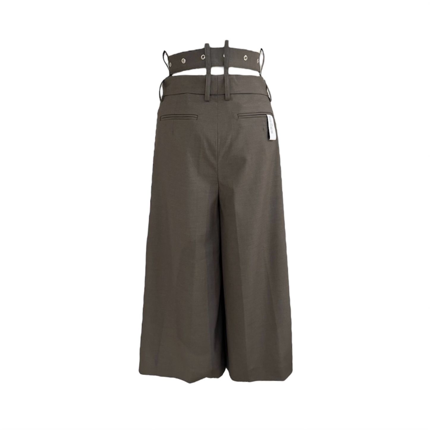 BELT DETAILED CULOTTE TROUSERS / キュロット / クロップドパンツ / ブラウングレー / ウィメンズ