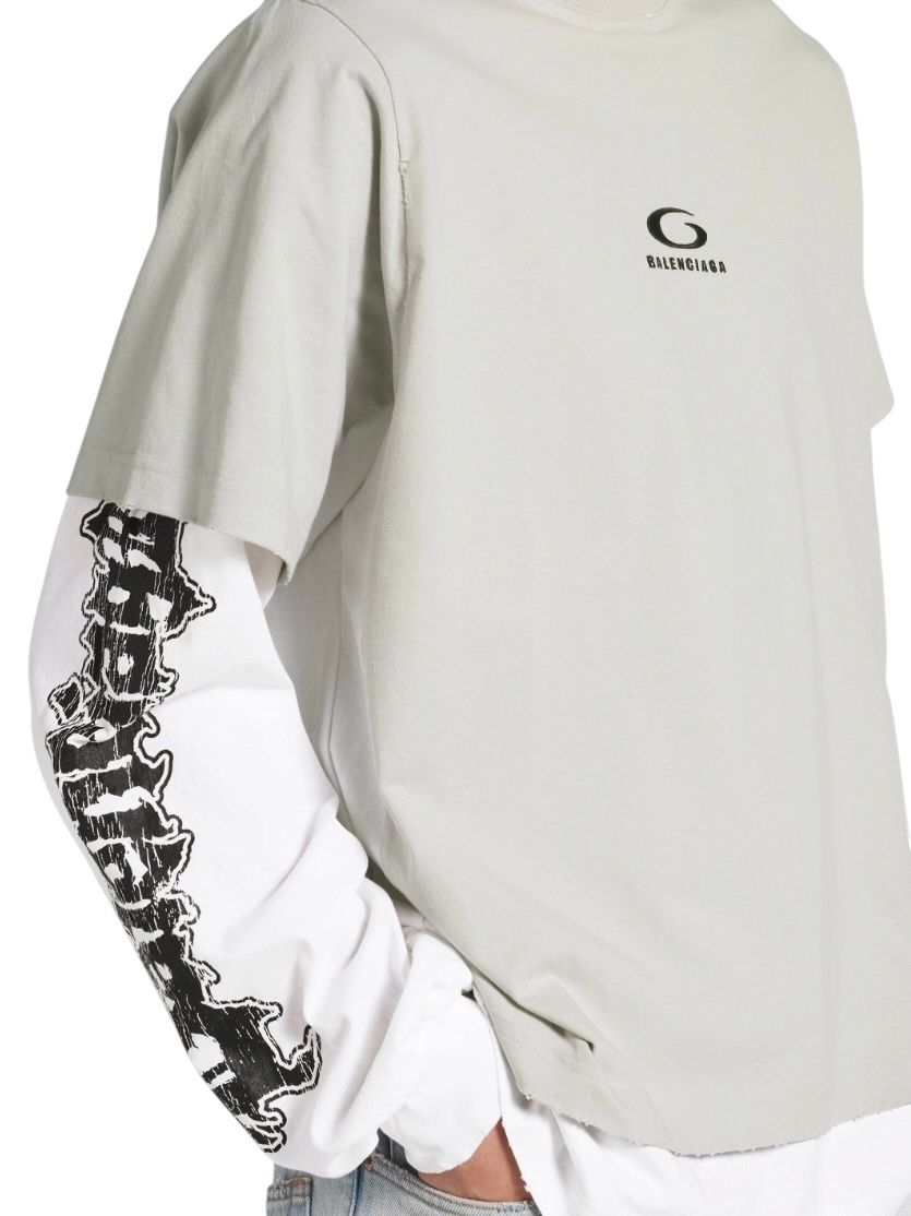 ハイブリッド ダブルtシャツ/ メンズ/ ウェア/ Tシャツ/ ライトグレー/ホワイト/ 2026SS NEW