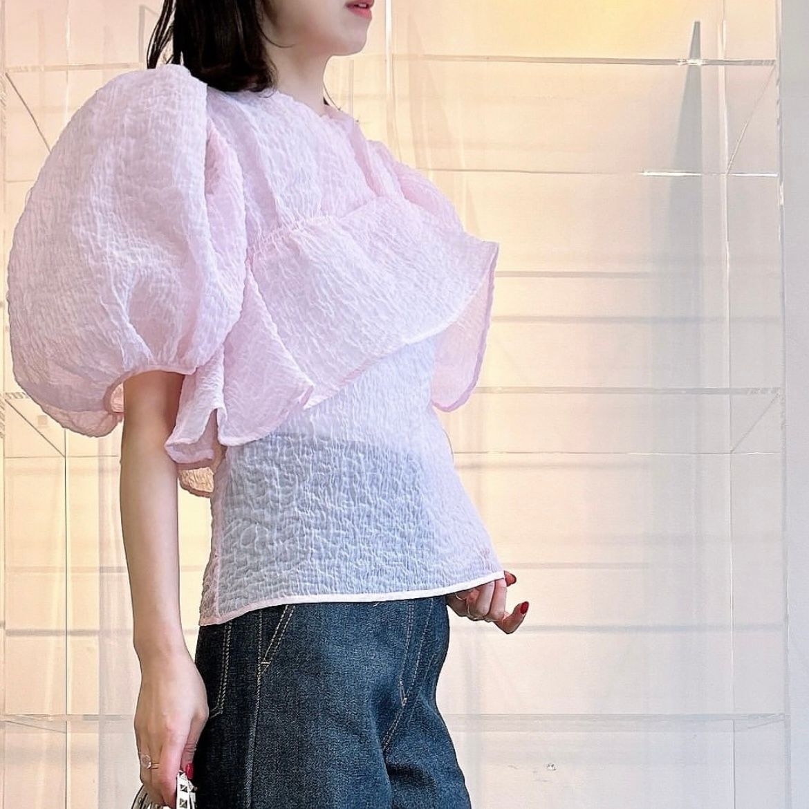 〓CECILIE BAHNSEN〓 マルチ ギュピールフローラルレース トップ org.jpg
