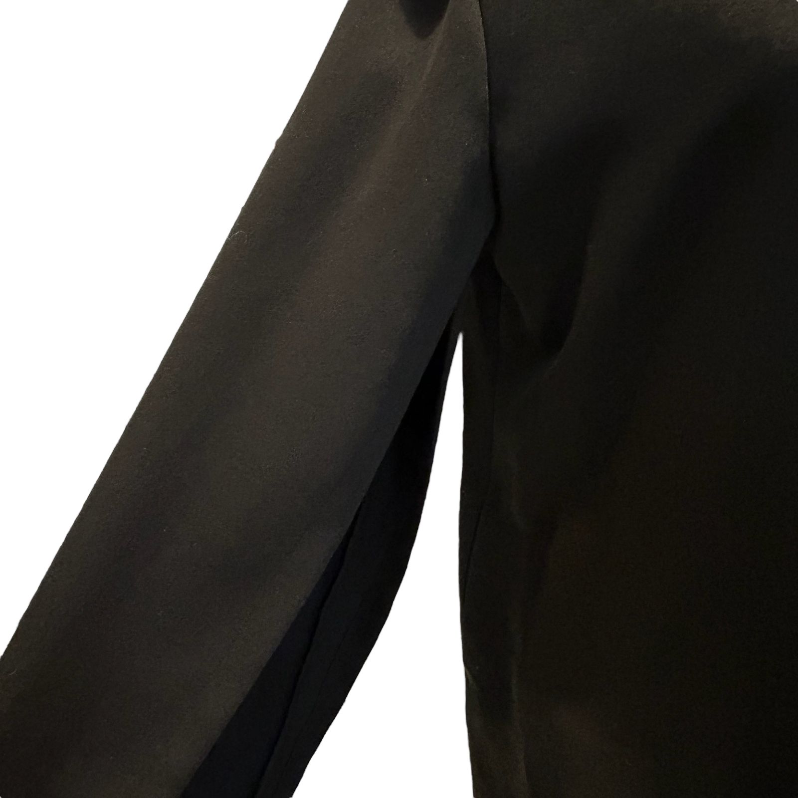 Viscose satin cape sleeve top / ドレスワンピース / ブラック