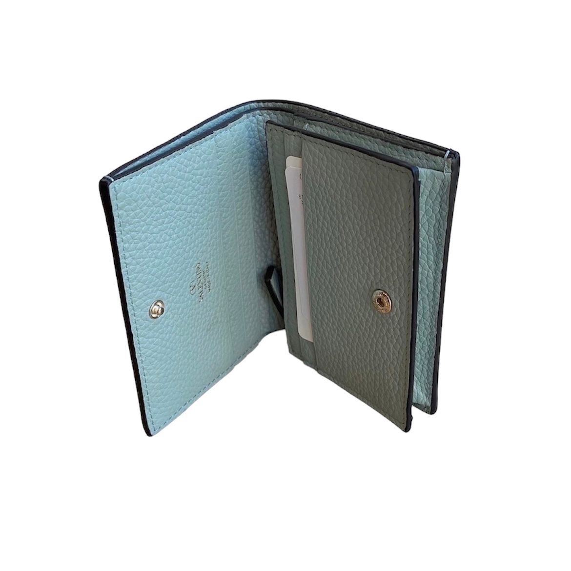 Rock studs grained calfskin small wallet / ミニ財布 / 二つ折り / ロックスタッズ / レザー / カーフレザー / ライトグリーン