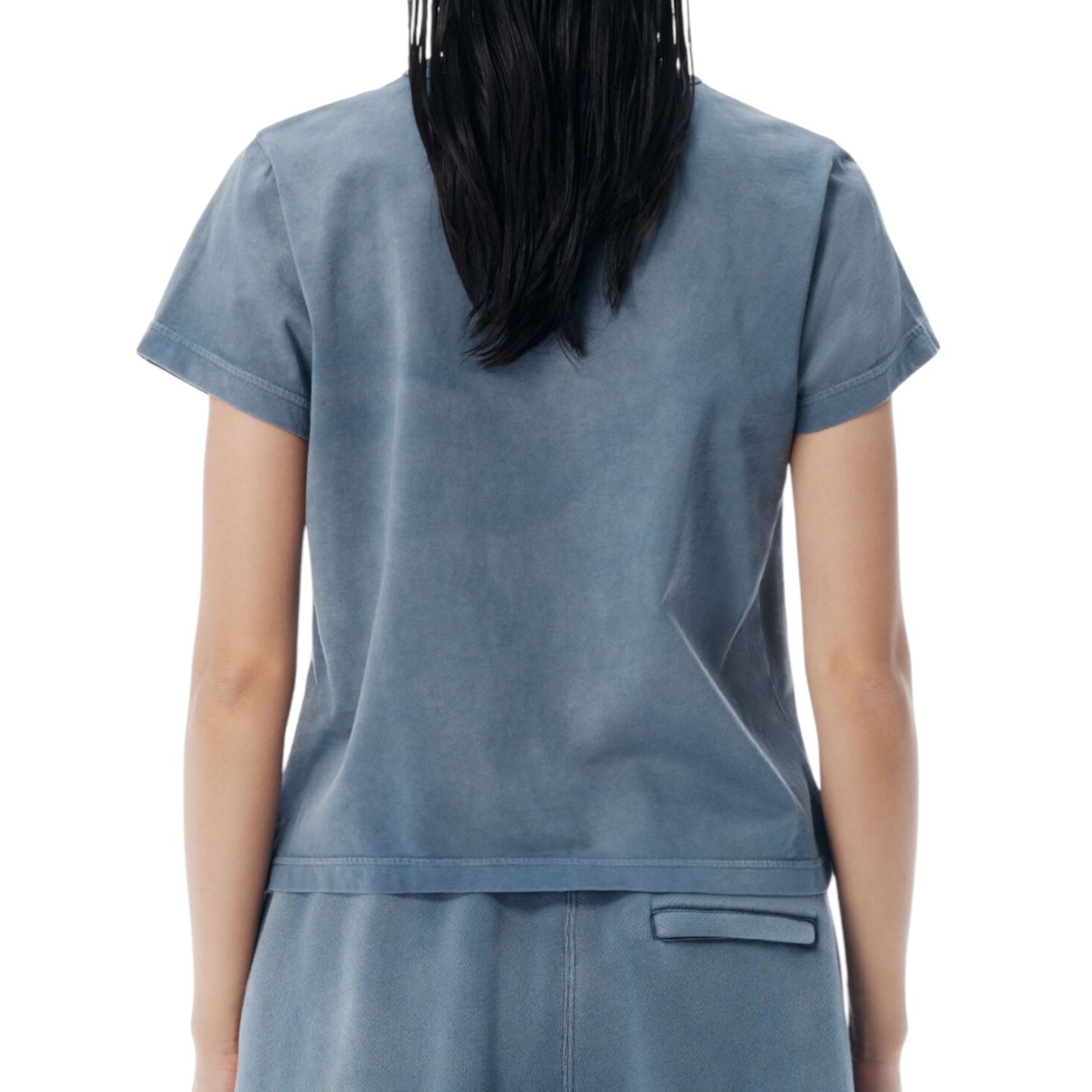 【AlexanderWang】コットンジャージー Tシャツ 関税送料込み ALEXANDER WANG - コットンジャージーTシャツ / グレー / 25aw