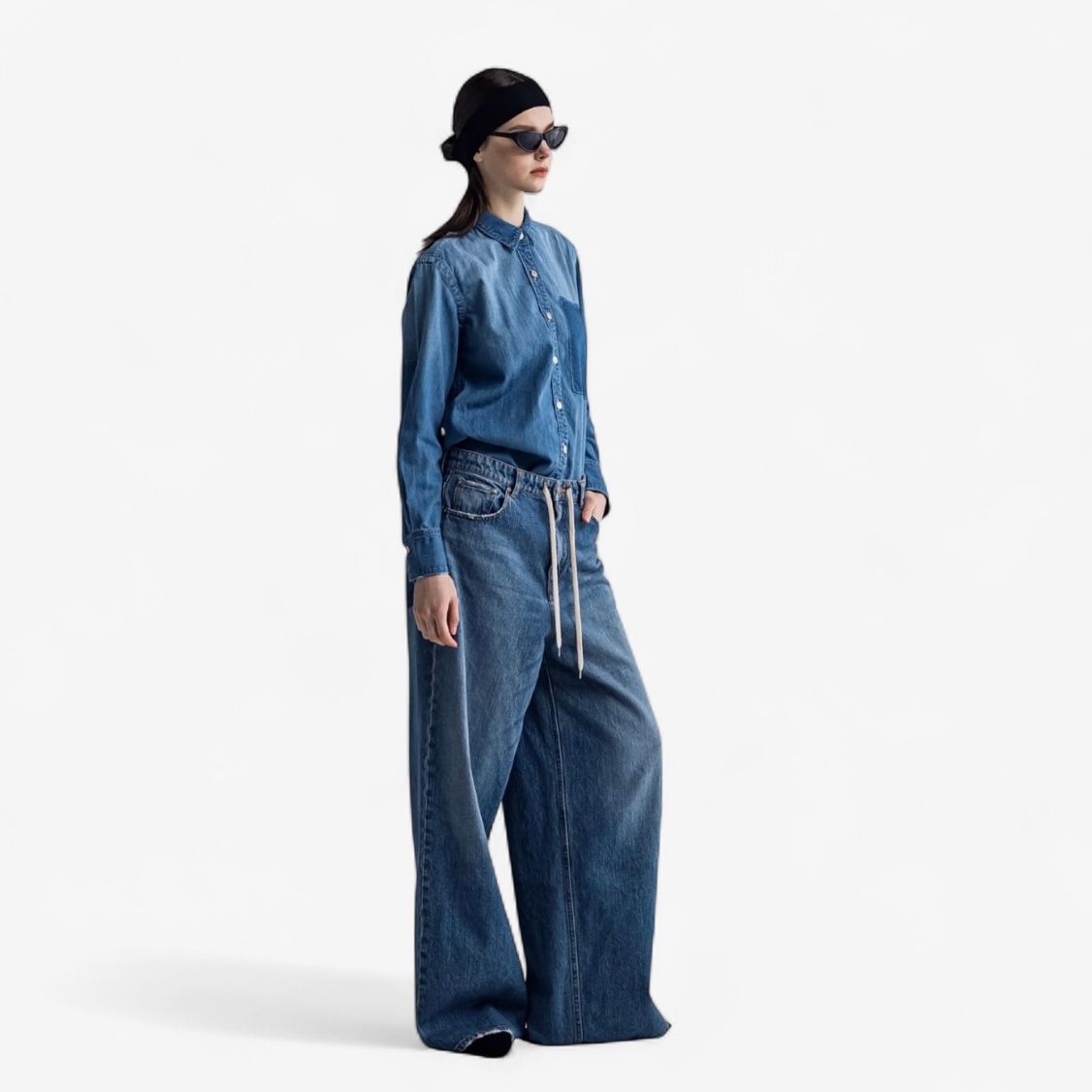 Elbow patch dungaree shirt / デニムシャツ / ブルー / 2025aw new