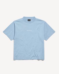 BALENCIAGA BACK Tシャツ ミディアムフィット / ウィメンズ / ウェア / Tシャツ / ライトブルー / 2026SS NEW