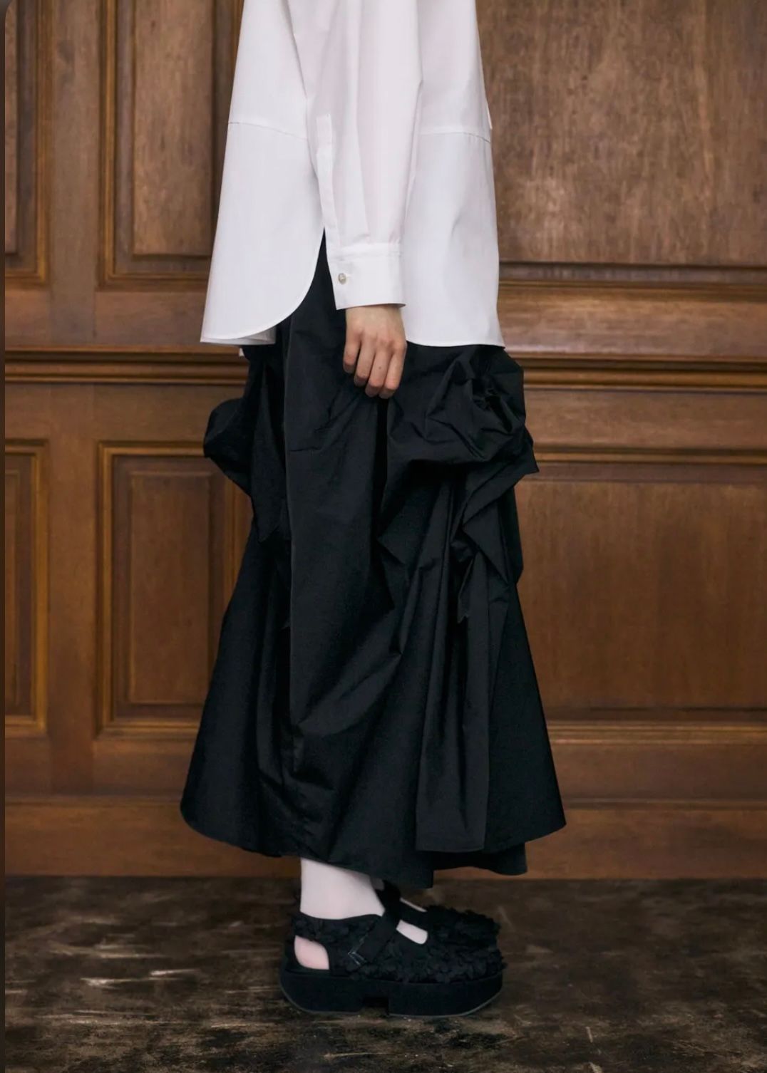 RIBBON TUCK SKIRT / スカート / ブラック / 2025AW new