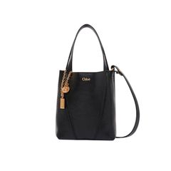 グレインレザー製 Chloé Spin スモールトートバッグ / 3way / ブラック / 25SS new