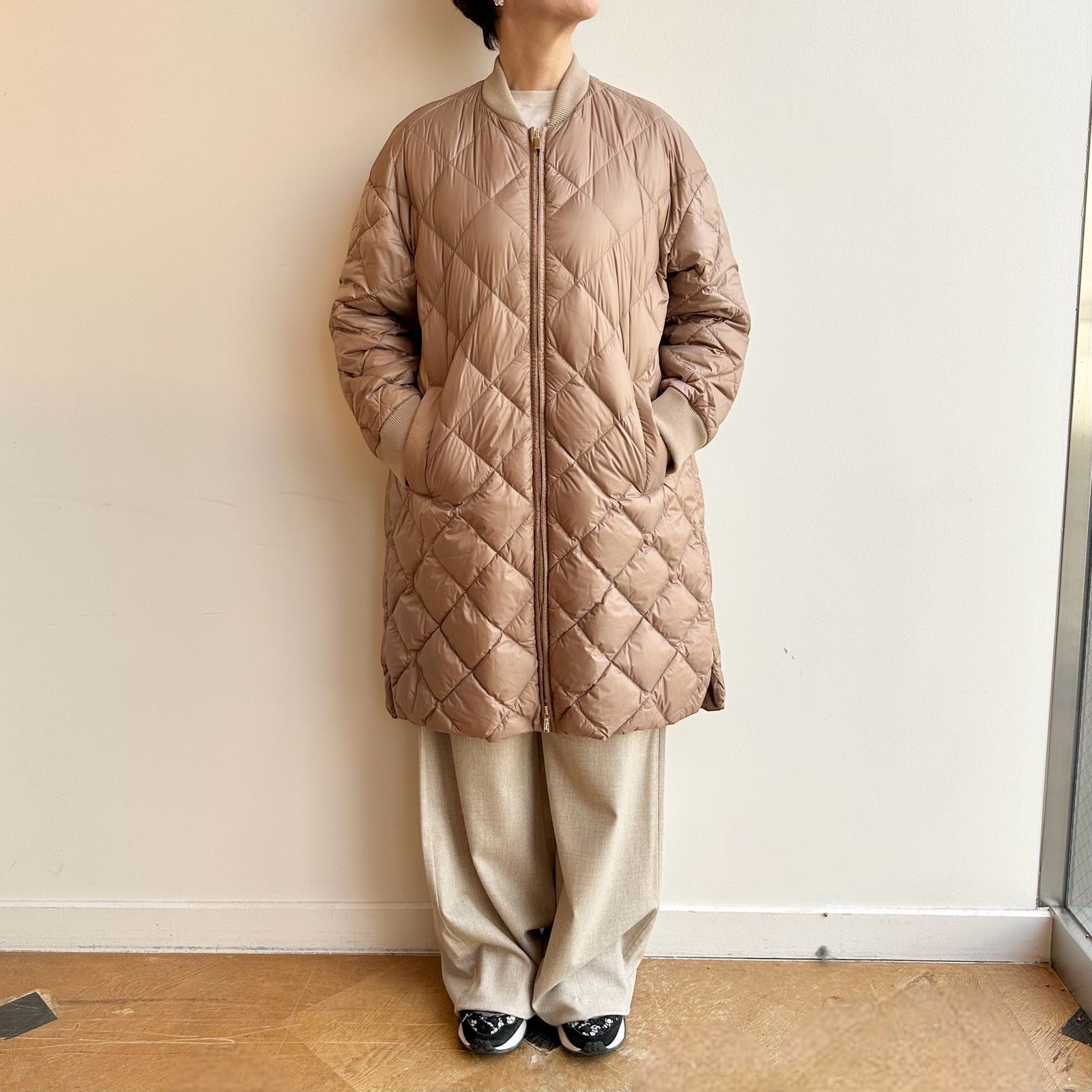 Max Mara - マックスマーラ キューブ / リバーシブル キャンバス ボンバー ジャケット / ボンバージャケット / ダウンコート /  リバーシブル / キャメル | LATIN EVE