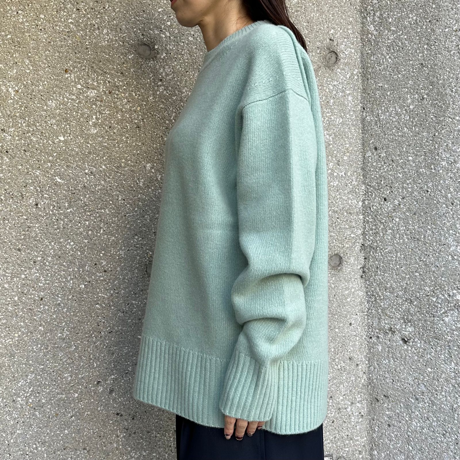 round neck sweater / ニット / クルーネックセーター / グリーン