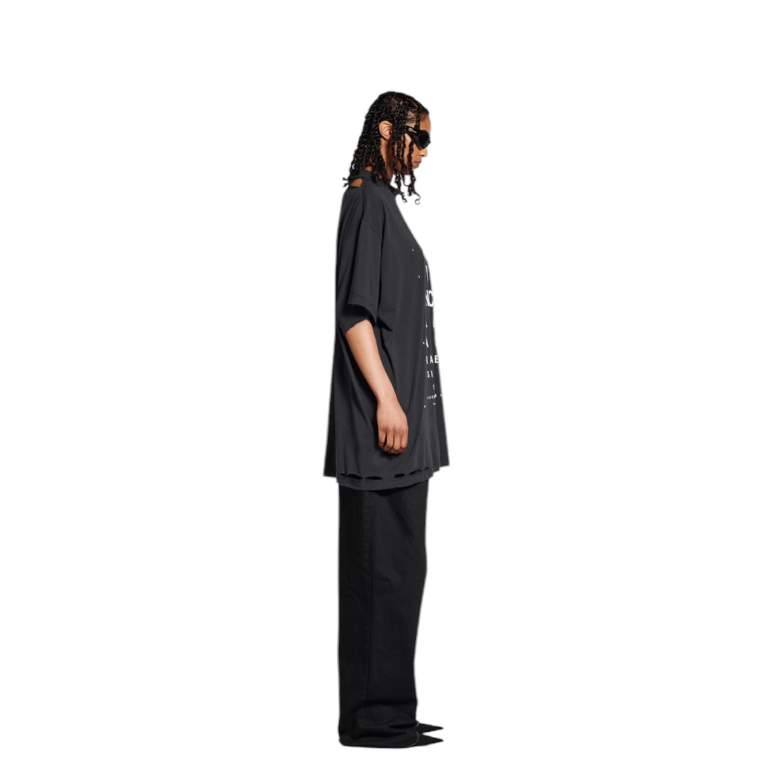 BALENCIAGA - OPTICAL Tシャツ / オーバーサイズ / ブラック