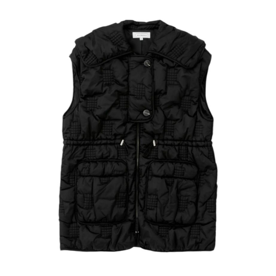 ENFOLD - CHECK-QUILT VEST / 中綿ベスト / ブラック / 24AW | LATIN EVE