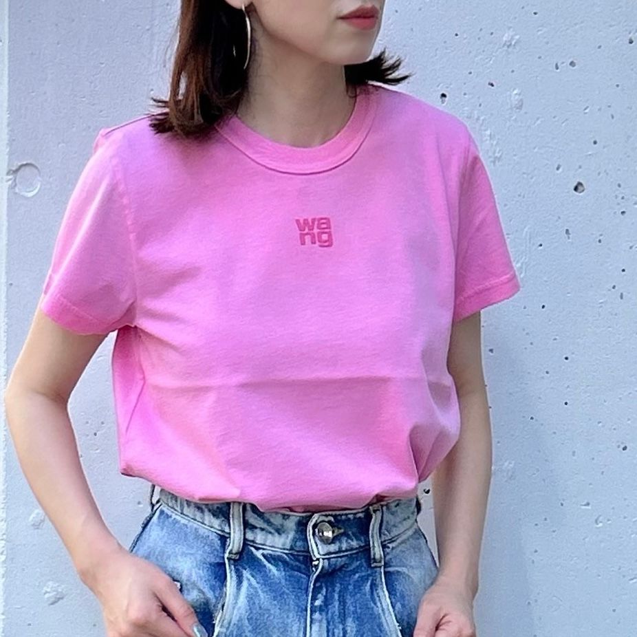 シュランクコットン ロゴTシャツ / コットンジャージー / ピンク / 25aw new