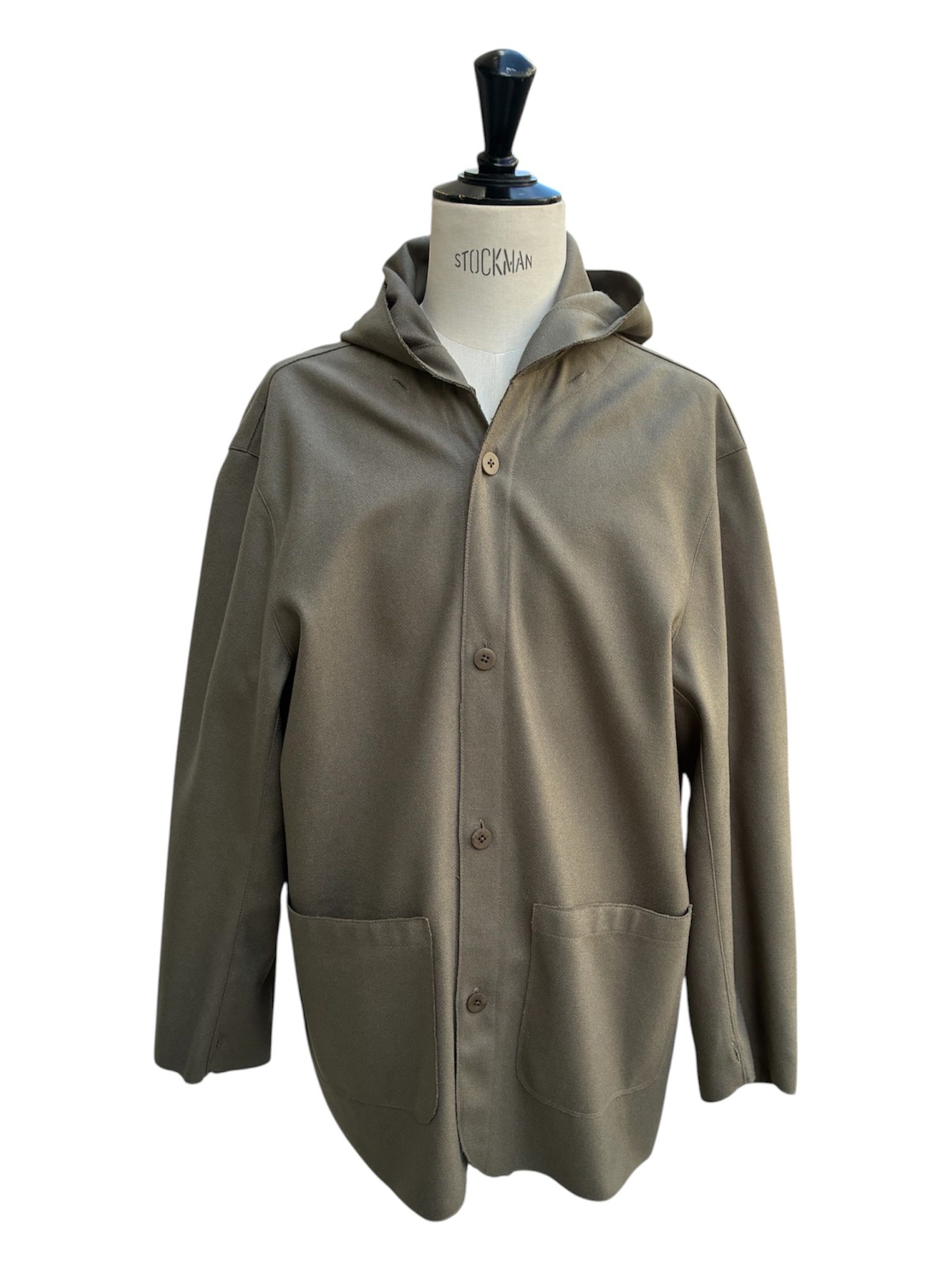 Garment dyed hoodie coat with melton liner / 2026AW /NEW