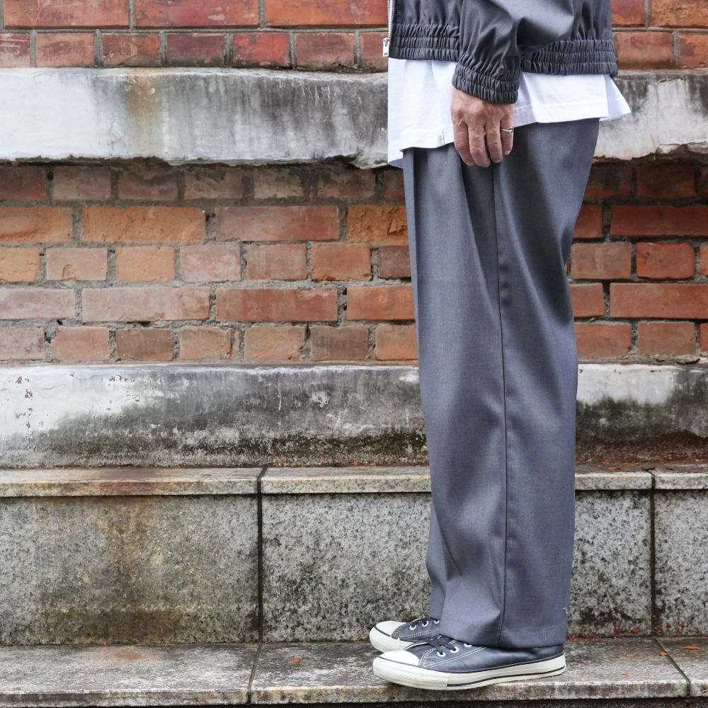 【ラスト1点】Pleated Trouser (GRAY) / プリーツ スラックス / セットアップ可能