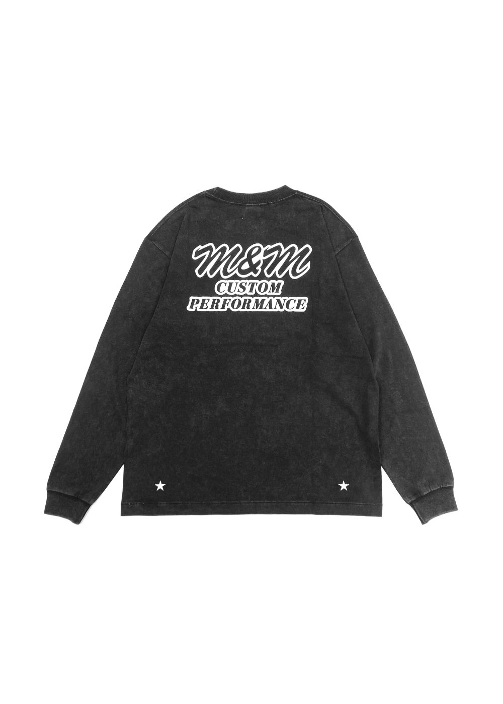 FADE WASH L/S TEE (FADE BLACK) / プリント ロンT