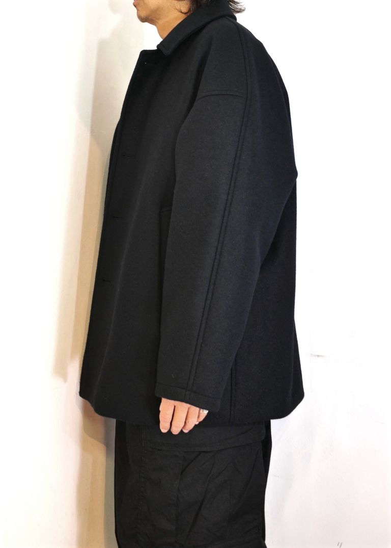 COOTIE PRODUCTIONS - Wool Melton Short Coat (BLACK) / メルトン 
