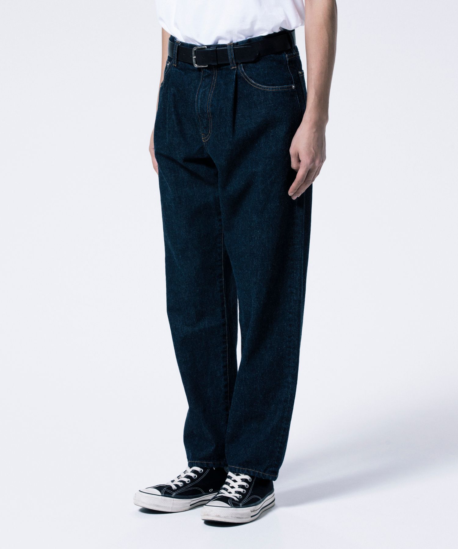 R9 TUCK DENIM PANTS (INDIGO) / ワンタック デニム パンツ