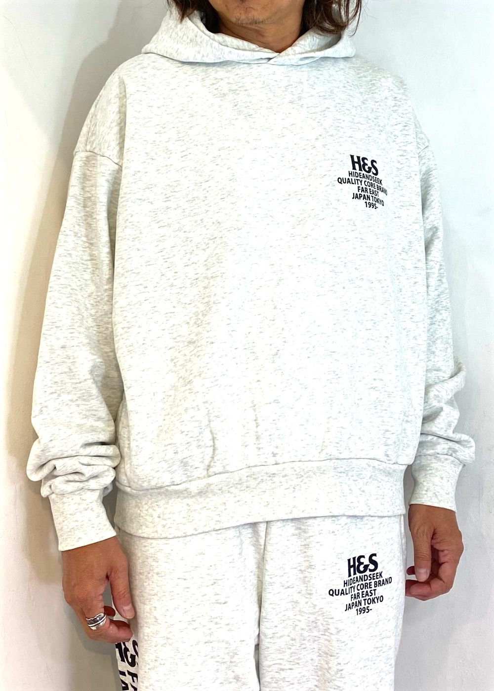 H&S Hooded Sweat Shirt (LIGHT GRAY) / オリジナル セットアップスウェット パーカー / セットアップ可能