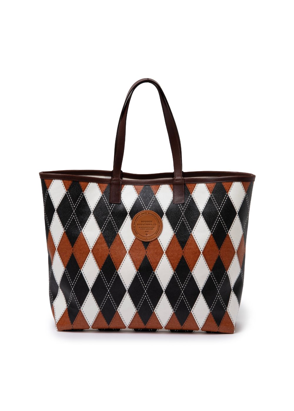 RATS - ARGYLE TOTE BAG (BROWN) / アーガイル トートバッグ | LOOPHOLE