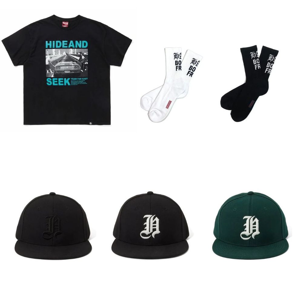 HIDE AND SEEK 新作販売告知 / インナーとしても活躍するプリントteeと定番小物。