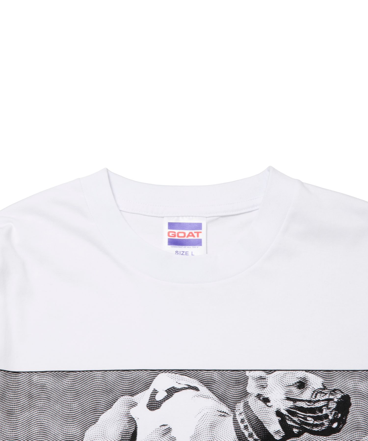 DOGRACE LS TEE (WHITE) / フォト プリント ロング スリーブ Tシャツ
